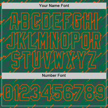 Загрузить изображение в средство просмотра галереи, Custom Kelly Green-Orange 3D Pattern Design Slant Lines Authentic Baseball Jersey