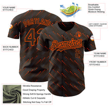 Charger l'image dans la galerie, Custom Brown Orange 3D Pattern Design Slant Lines Authentic Baseball Jersey