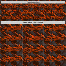 Charger l'image dans la galerie, Custom Brown Orange 3D Pattern Design Slant Lines Authentic Baseball Jersey