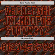 Charger l'image dans la galerie, Custom Brown Orange 3D Pattern Design Slant Lines Authentic Baseball Jersey