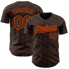 Charger l'image dans la galerie, Custom Brown Orange 3D Pattern Design Slant Lines Authentic Baseball Jersey