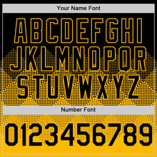 Charger l'image dans la galerie, Custom Black Gold 3D Pattern Design Gradient Square Shapes Authentic Baseball Jersey
