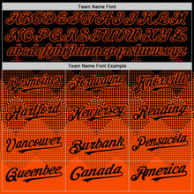 Загрузить изображение в средство просмотра галереи, Custom Black Orange 3D Pattern Design Gradient Square Shapes Authentic Baseball Jersey