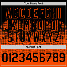 Загрузить изображение в средство просмотра галереи, Custom Black Orange 3D Pattern Design Gradient Square Shapes Authentic Baseball Jersey