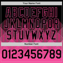 Загрузить изображение в средство просмотра галереи, Custom Black Pink 3D Pattern Design Gradient Square Shapes Authentic Baseball Jersey