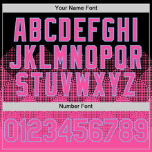 Загрузить изображение в средство просмотра галереи, Custom Black Pink-Light Blue 3D Pattern Design Gradient Square Shapes Authentic Baseball Jersey