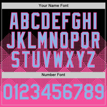Загрузить изображение в средство просмотра галереи, Custom Black Light Blue-Pink 3D Pattern Design Gradient Square Shapes Authentic Baseball Jersey