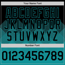 Загрузить изображение в средство просмотра галереи, Custom Black Teal 3D Pattern Design Gradient Square Shapes Authentic Baseball Jersey