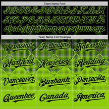 Загрузить изображение в средство просмотра галереи, Custom Black Neon Green 3D Pattern Design Gradient Square Shapes Authentic Baseball Jersey