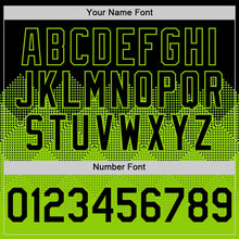 Загрузить изображение в средство просмотра галереи, Custom Black Neon Green 3D Pattern Design Gradient Square Shapes Authentic Baseball Jersey