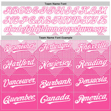 Charger l'image dans la galerie, Custom White Pink 3D Pattern Design Gradient Square Shapes Authentic Baseball Jersey