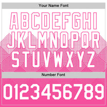 Charger l'image dans la galerie, Custom White Pink 3D Pattern Design Gradient Square Shapes Authentic Baseball Jersey