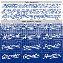 Загрузить изображение в средство просмотра галереи, Custom White Royal 3D Pattern Design Gradient Square Shapes Authentic Baseball Jersey