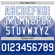 Загрузить изображение в средство просмотра галереи, Custom White Royal 3D Pattern Design Gradient Square Shapes Authentic Baseball Jersey