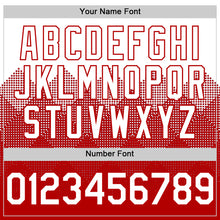 Загрузить изображение в средство просмотра галереи, Custom White Red 3D Pattern Design Gradient Square Shapes Authentic Baseball Jersey