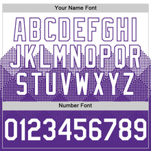 Charger l'image dans la galerie, Custom White Purple 3D Pattern Design Gradient Square Shapes Authentic Baseball Jersey