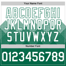 Charger l'image dans la galerie, Custom White Kelly Green 3D Pattern Design Gradient Square Shapes Authentic Baseball Jersey