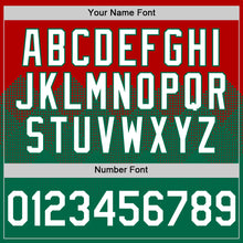 Charger l'image dans la galerie, Custom Red White-Kelly Green 3D Pattern Design Gradient Square Shapes Authentic Baseball Jersey