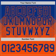 Загрузить изображение в средство просмотра галереи, Custom Royal Orange 3D Pattern Design Gradient Square Shapes Authentic Baseball Jersey