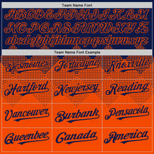 Charger l'image dans la galerie, Custom Navy Orange 3D Pattern Design Gradient Square Shapes Authentic Baseball Jersey