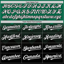 Загрузить изображение в средство просмотра галереи, Custom Kelly Green White-Black 3D Pattern Design Gradient Square Shapes Authentic Baseball Jersey