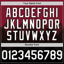 Charger l'image dans la galerie, Custom Crimson White-Black 3D Pattern Design Gradient Square Shapes Authentic Baseball Jersey