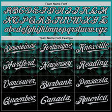 Charger l'image dans la galerie, Custom Teal Gray-Black 3D Pattern Design Gradient Square Shapes Authentic Baseball Jersey