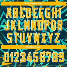 Laden Sie das Bild in den Galerie-Viewer, Custom Green Gold-White 3D Pattern Design Abstract Grunge Art Authentic Basketball Jersey