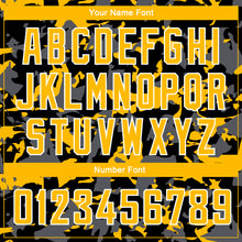 Загрузить изображение в средство просмотра галереи, Custom Black Gold-White 3D Pattern Design Abstract Grunge Art Authentic Basketball Jersey