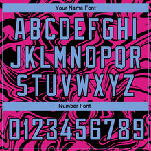 Загрузить изображение в средство просмотра галереи, Custom Pink Light Blue-Black 3D Pattern Design Abstract Psychedelic Liquid Wave Authentic Basketball Jersey