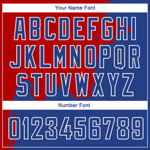 Load image into Gallery viewer, Custom Red Royal-White 3D Pattern Design Abstract Grunge Halftone Art Authentic Basketball Jersey