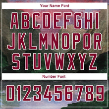 Load image into Gallery viewer, Custom White Maroon 3D Pattern Design Natural Landscape Watercolor Style Authentic Basketball Jersey