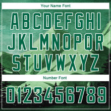 Загрузить изображение в средство просмотра галереи, Custom Kelly Green White 3D Pattern Design Natural Landscape Watercolor Style Authentic Basketball Jersey