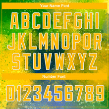 Загрузить изображение в средство просмотра галереи, Custom Neon Green Gold-White 3D Pattern Design Abstract Psychedelic Liquid Authentic Basketball Jersey