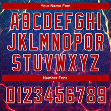 Load image into Gallery viewer, Custom Royal White-Red 3D Pattern Design Abstract Violet Wave Authentic Basketball Jersey