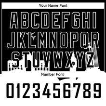 Загрузить изображение в средство просмотра галереи, Custom Black White Holiday Travel Monuments Silhouette Authentic City Edition Basketball Jersey