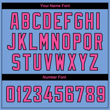 Загрузить изображение в средство просмотра галереи, Custom Light Blue Pink-Black Side Panel Abstract Lines Authentic City Edition Basketball Jersey