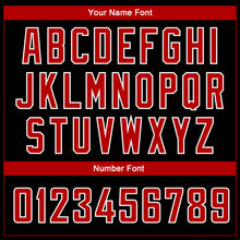 Загрузить изображение в средство просмотра галереи, Custom Black Red-White Side Panel Abstract Lines Authentic City Edition Basketball Jersey