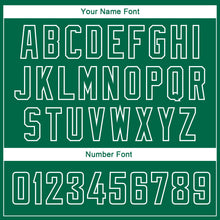 Charger l'image dans la galerie, Custom Kelly Green White Side Panel Abstract Lines Authentic City Edition Basketball Jersey