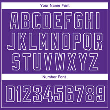 Load image into Gallery viewer, Custom Purple White Side Panel Abstract Lines Authentic City Edition Basketball Jersey