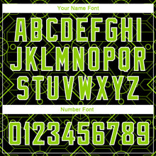 Charger l'image dans la galerie, Custom Black Neon Green-White Geometric Shapes Authentic City Edition Basketball Jersey