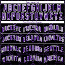 Load image into Gallery viewer, Custom Black Purple-White Geometric Shapes Authentic City Edition Basketball Jersey
