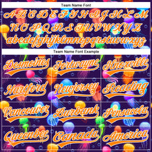 Load image into Gallery viewer, Custom Purple Bay Orange-White 3D Pattern Design Colorful Cartoon Jellyfish Authentic Baseball Jersey