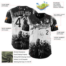 Загрузить изображение в средство просмотра галереи, Custom Black White 3D Pattern Design Abstract Splatter Grunge Art Authentic Baseball Jersey