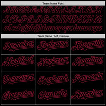 Загрузить изображение в средство просмотра галереи, Custom Black Crimson 3D Pattern Design Abstract Splatter Grunge Art Authentic Baseball Jersey