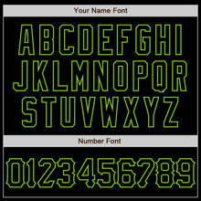 Laden Sie das Bild in den Galerie-Viewer, Custom Black Neon Green 3D Pattern Design Abstract Splatter Grunge Art Authentic Baseball Jersey