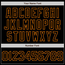 Charger l'image dans la galerie, Custom Black Bay Orange 3D Pattern Design Abstract Splatter Grunge Art Authentic Baseball Jersey