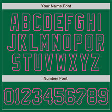 Загрузить изображение в средство просмотра галереи, Custom Kelly Green Pink 3D Pattern Design Abstract Splatter Grunge Art Authentic Baseball Jersey