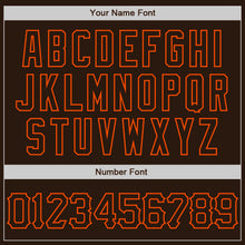 Load image into Gallery viewer, Custom Brown Orange 3D Pattern Design Abstract Splatter Grunge Art Authentic Baseball Jersey