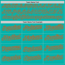 Laden Sie das Bild in den Galerie-Viewer, Custom Aqua Orange 3D Pattern Design Abstract Splatter Grunge Art Authentic Baseball Jersey